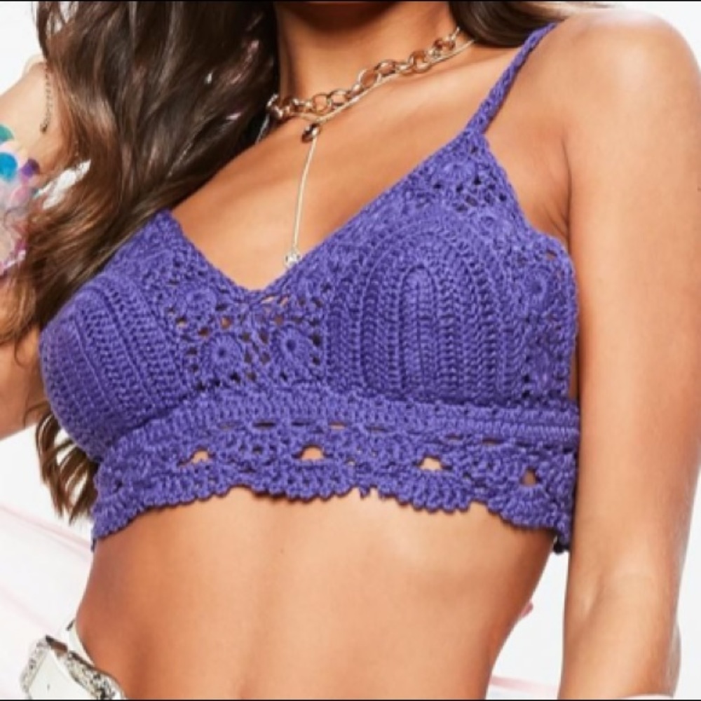 Purple crochet Miss guided top!